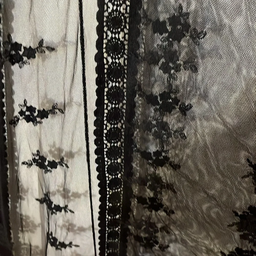 Sheer Black Lace Swim Coverup Kimono - Picture 8 of 12